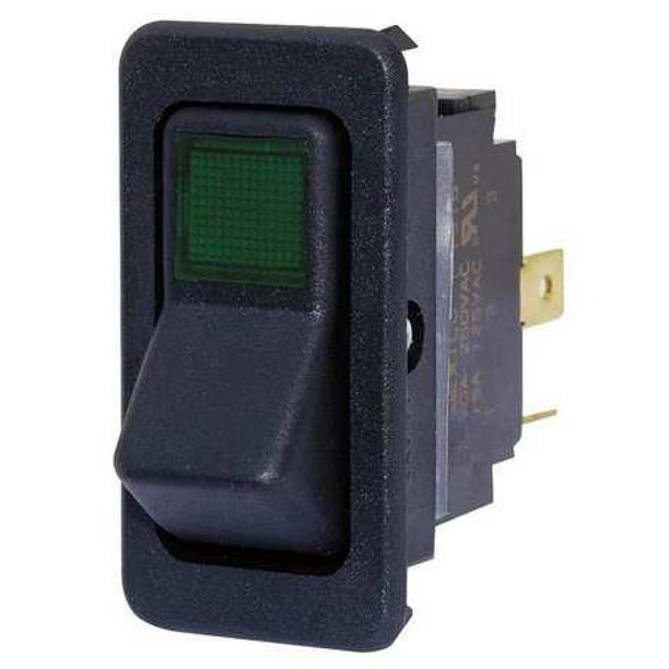3 prongs 1pc  Eaton 10A 250vac Blue Lighted Rocker Switch SPST ON/OFF